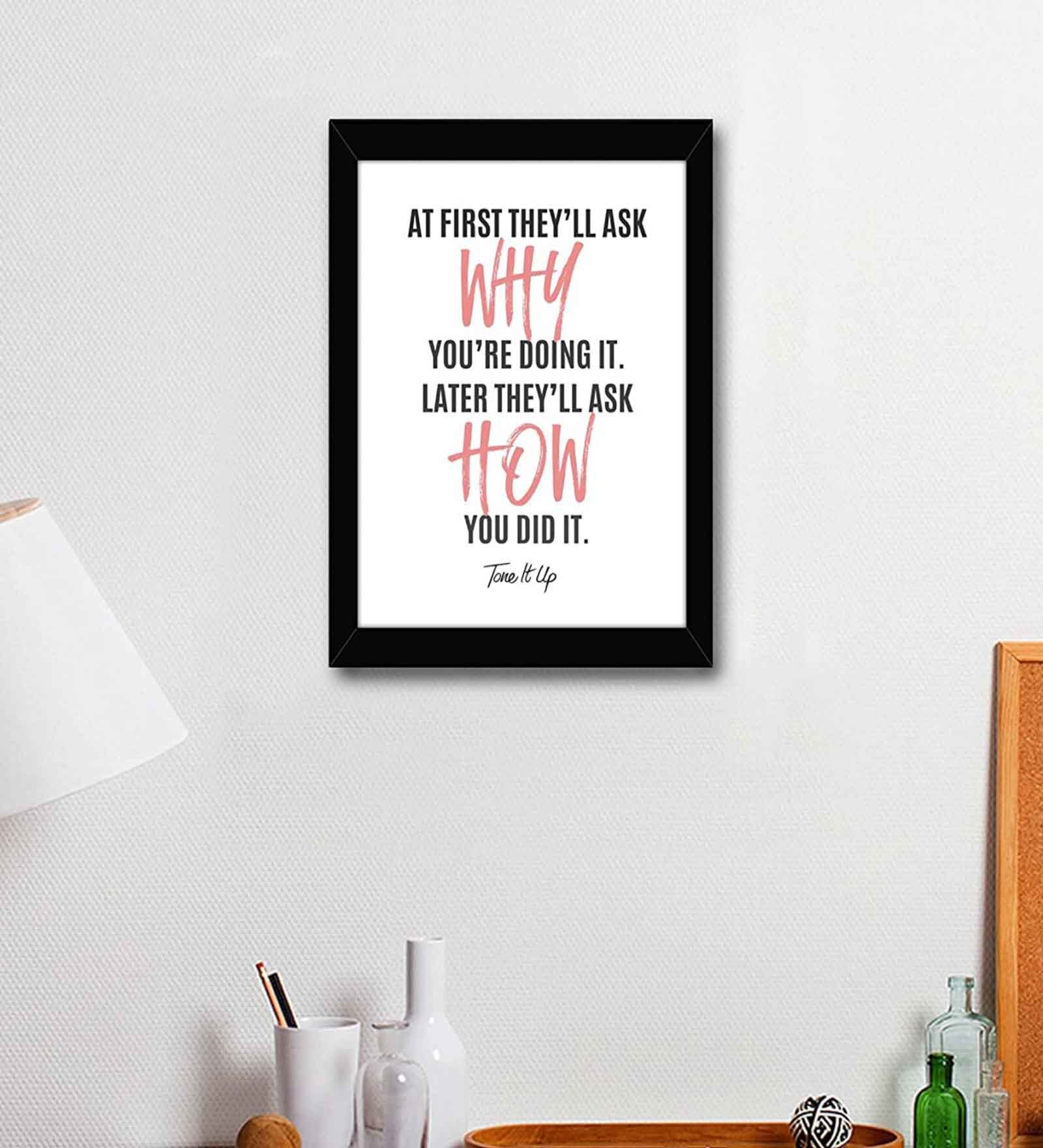 Buy Fabric Inspirational Quote Frame Art Print at 25 OFF by Tied