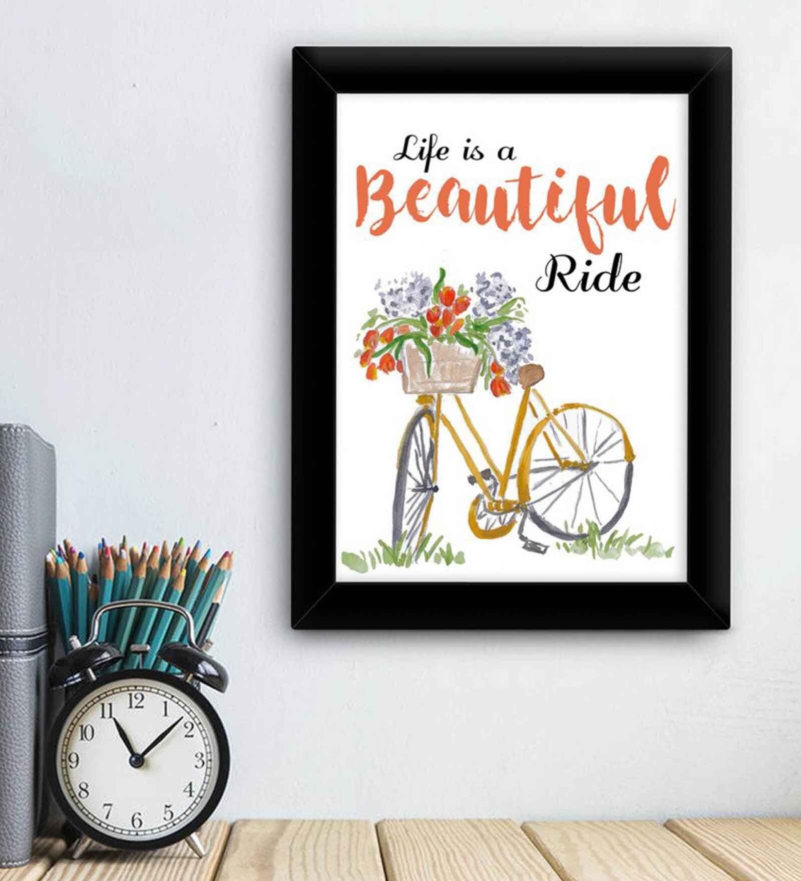 Noble Section Multicolour Fabric Framed Art Print