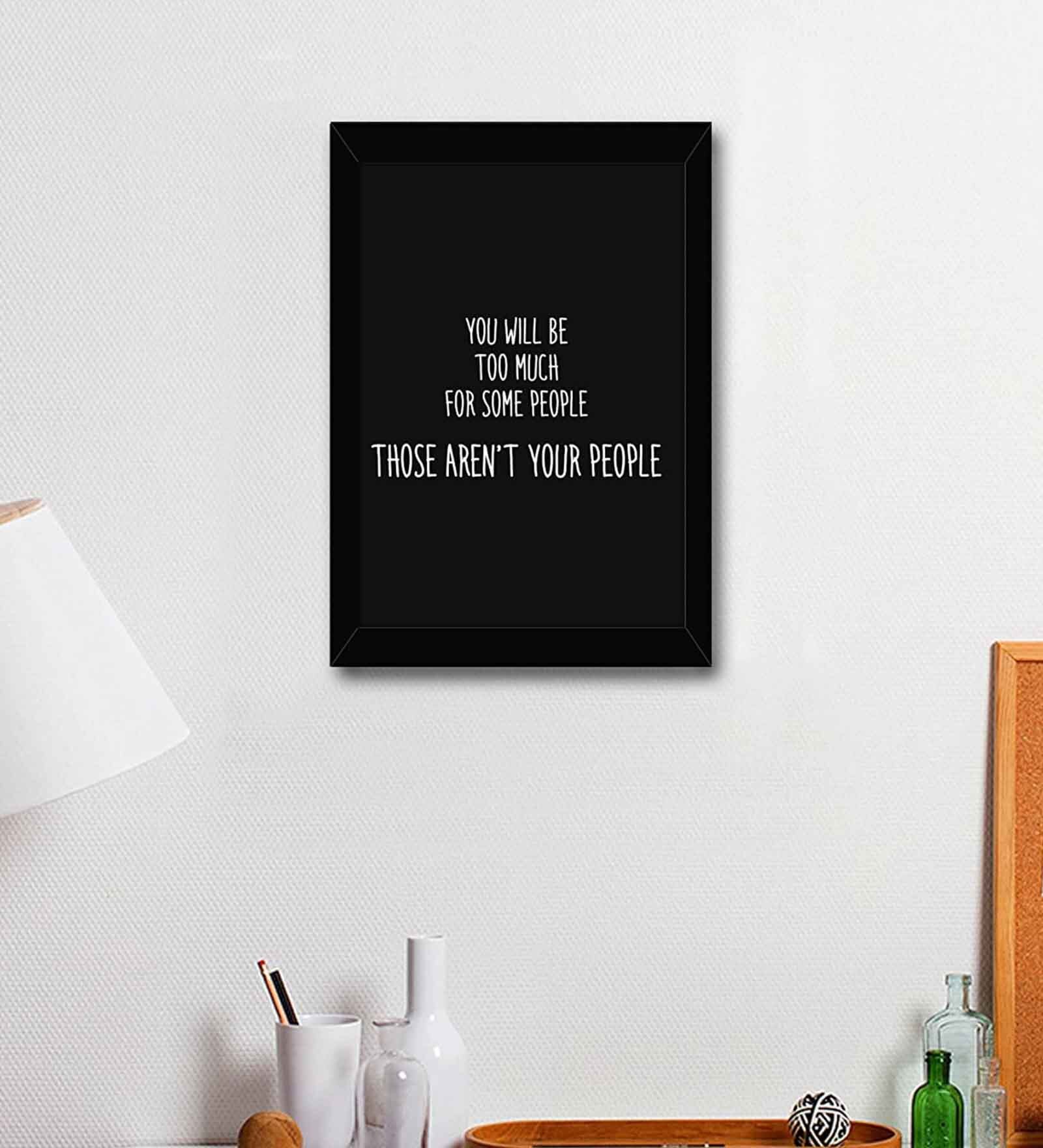 Fabric Inspirational Quote Frame Art Print