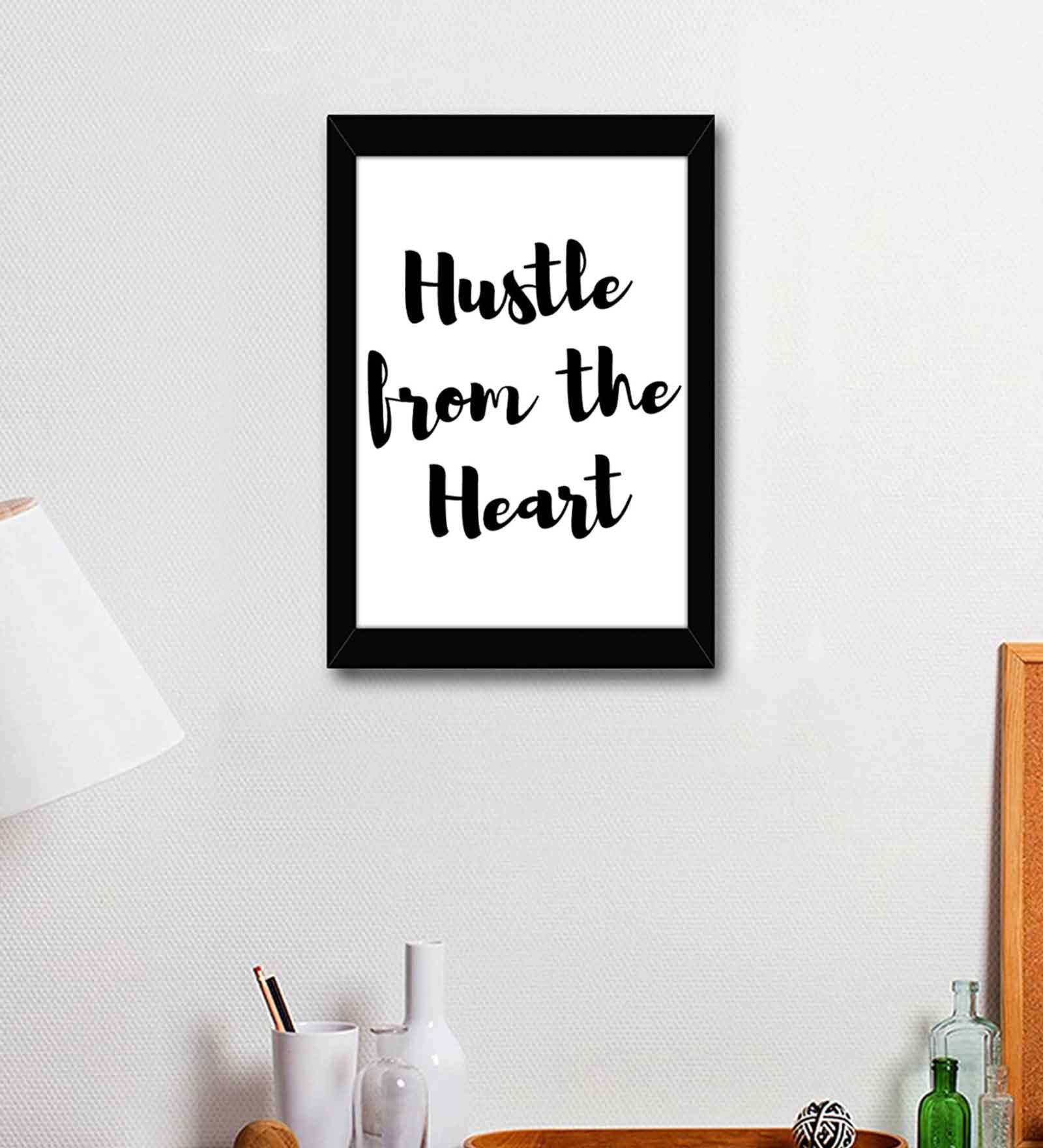 Fabric Inspirational Quote Frame Art Print