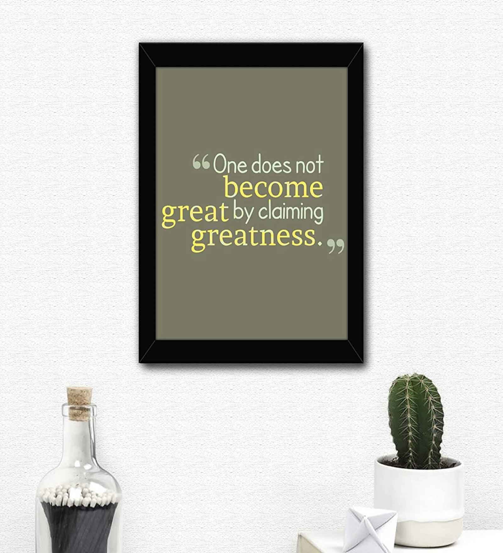 Buy Fabric Inspirational Quote Frame Art Print By Tied Ribbons at 38