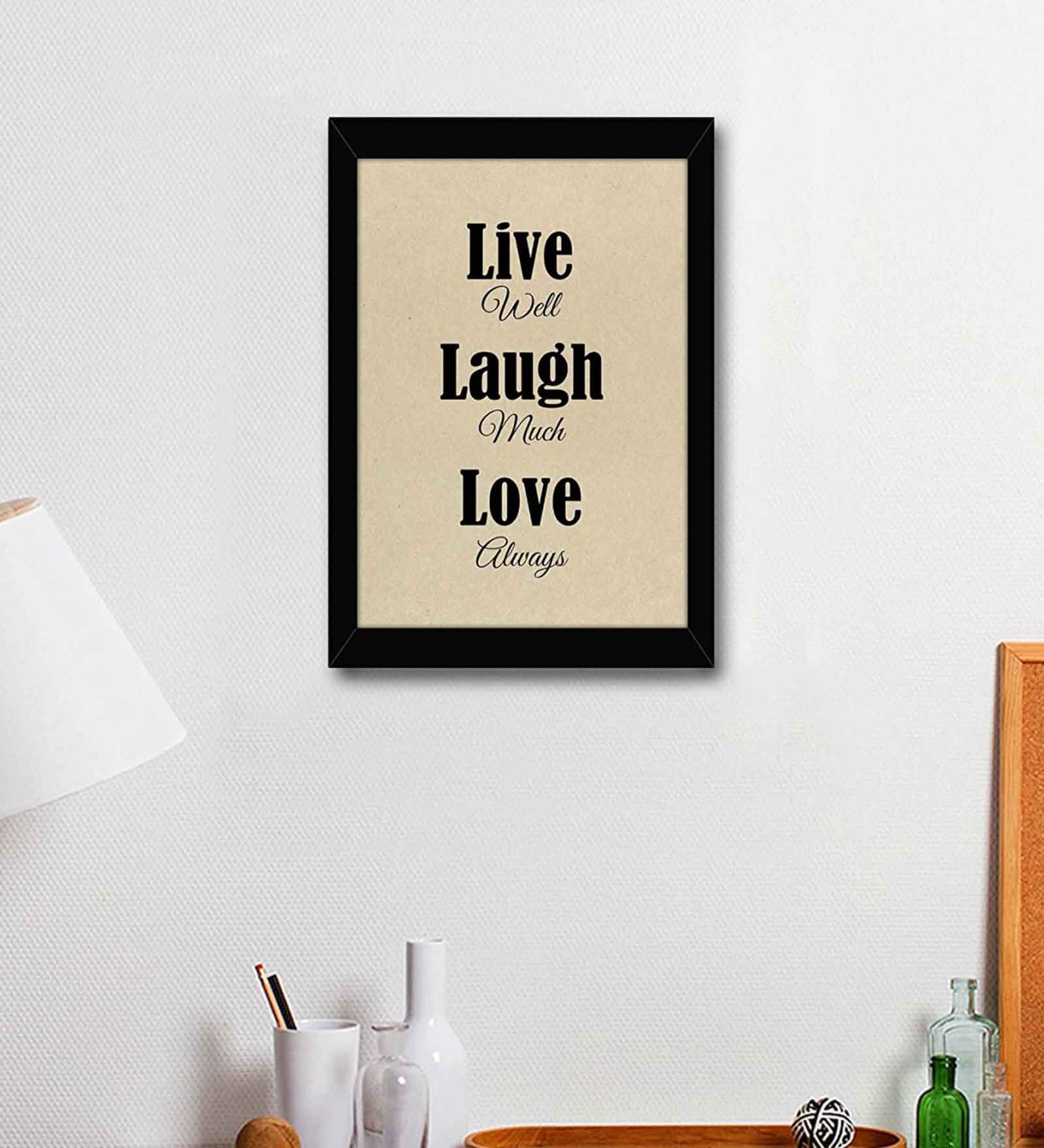 Buy Fabric Inspirational Quote Frame Art Print By Tied Ribbons at 38