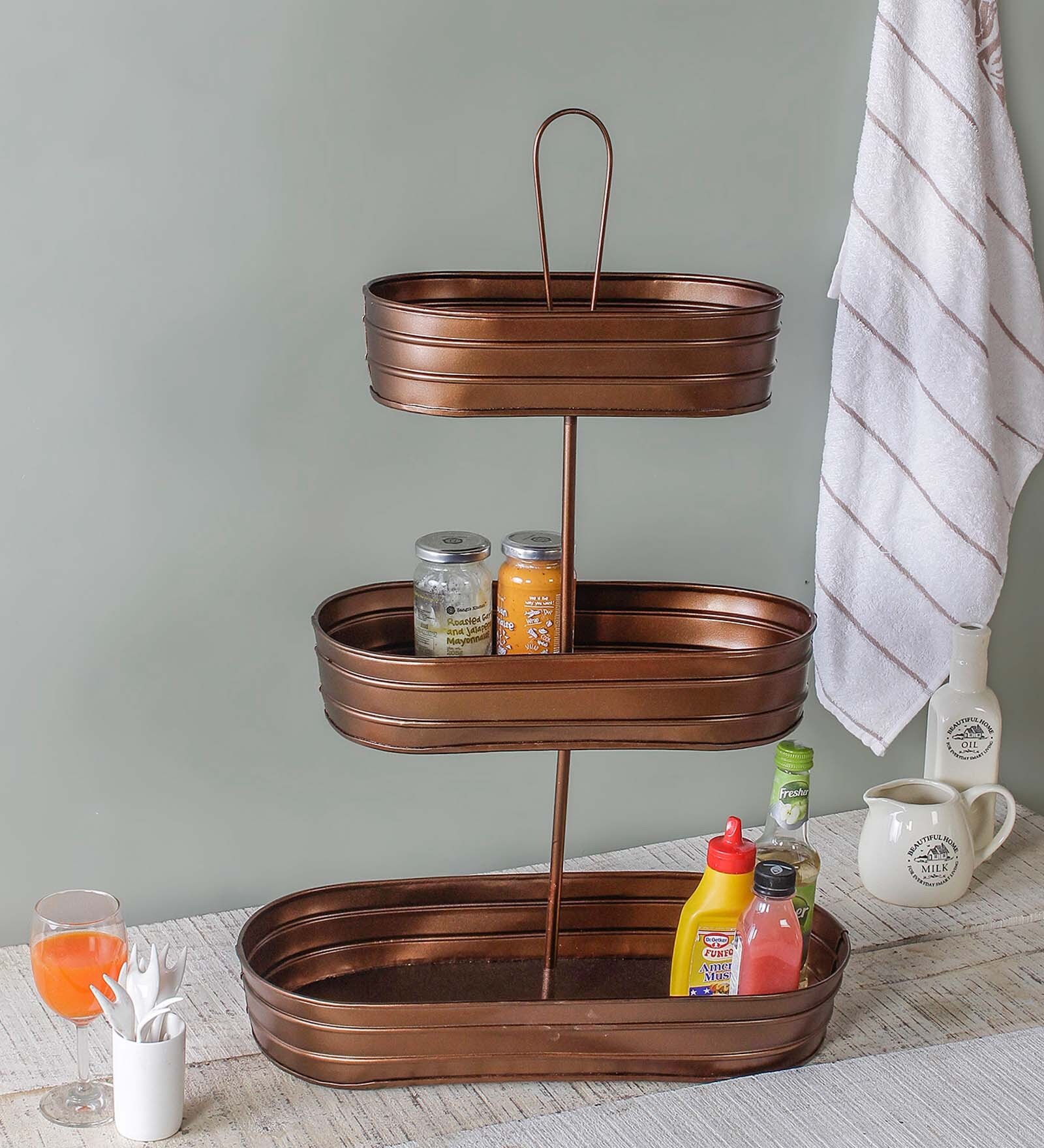 Iron 3 Tier Kitchen Storage Racks
