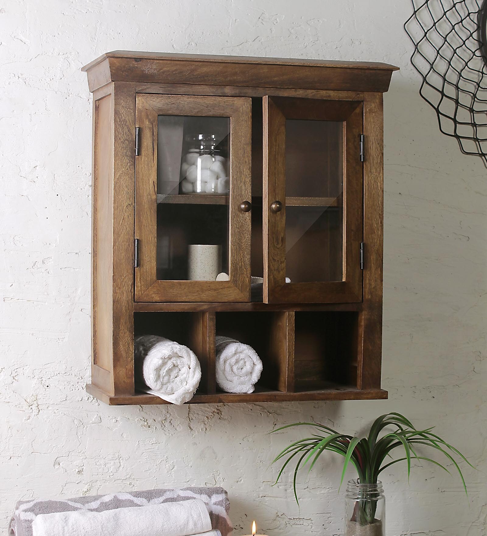 Buy Mango Wood Brown 5 Compartment Bathroom by Fabuliv at 48