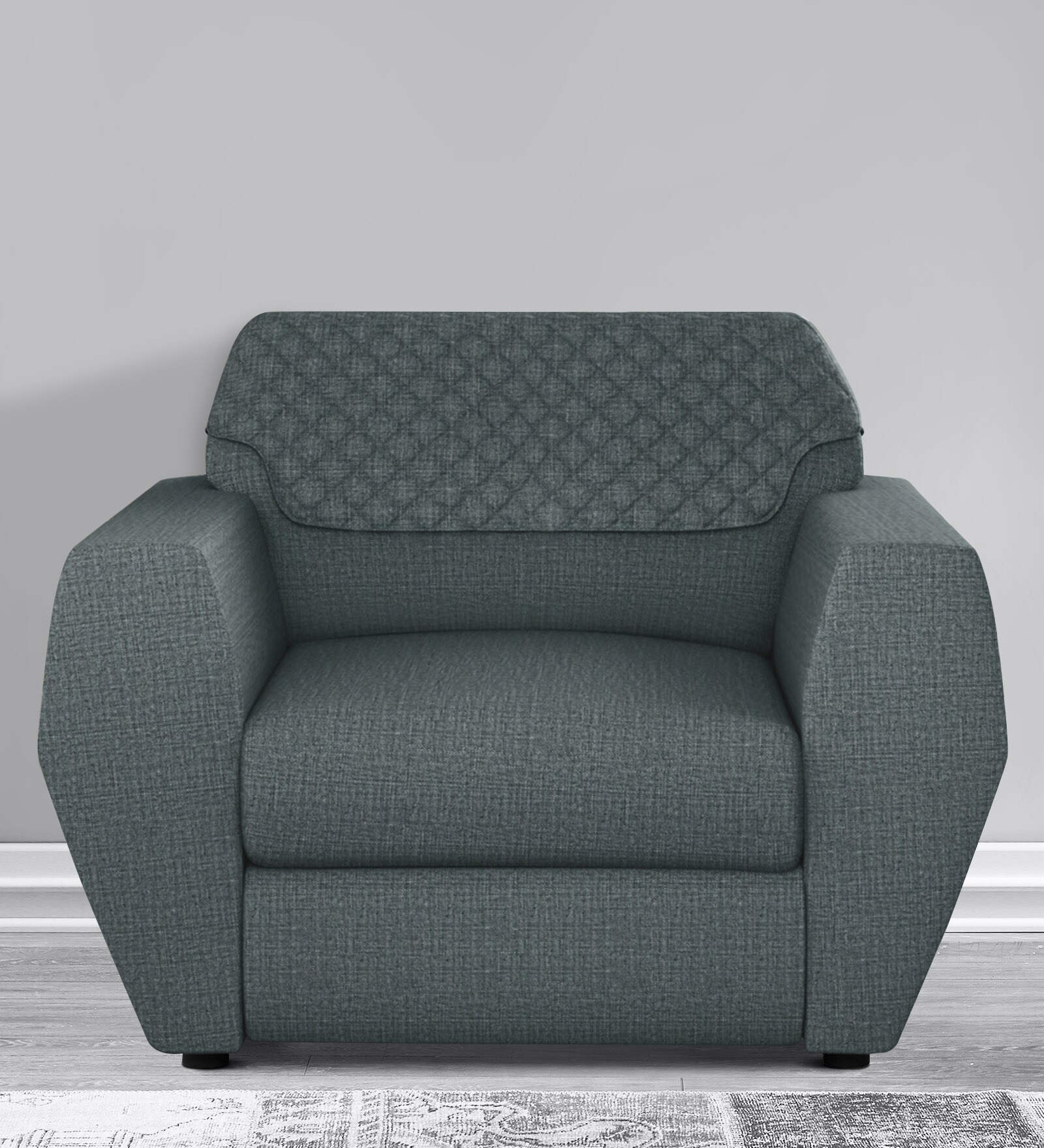Facet 1 Seater Sofa in Steel Grey Colour Facet 1 Seater Sofa in Steel Grey Colour