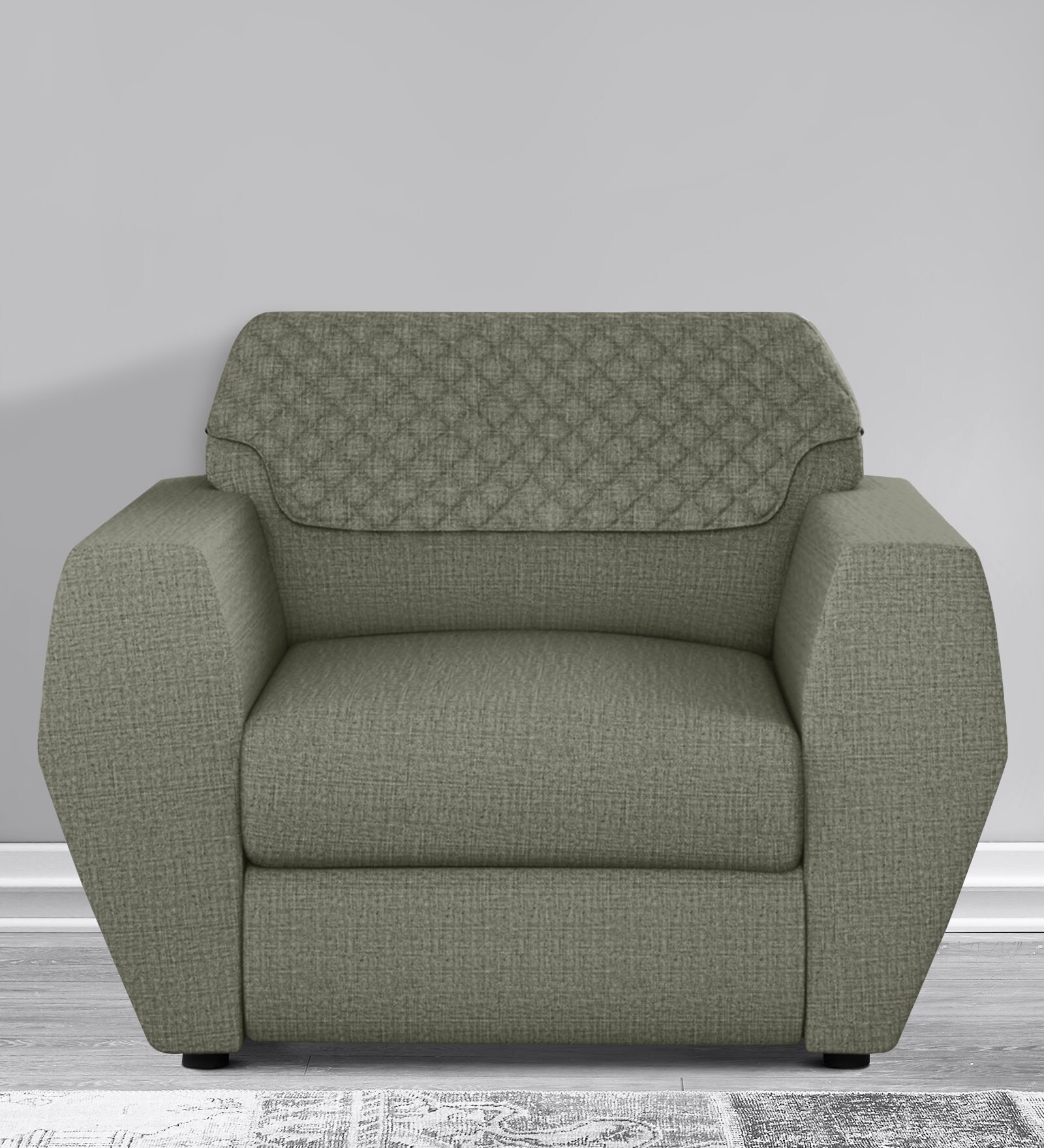 Facet 1 Seater Sofa in Warm Grey Colour Facet 1 Seater Sofa in Warm Grey Colour
