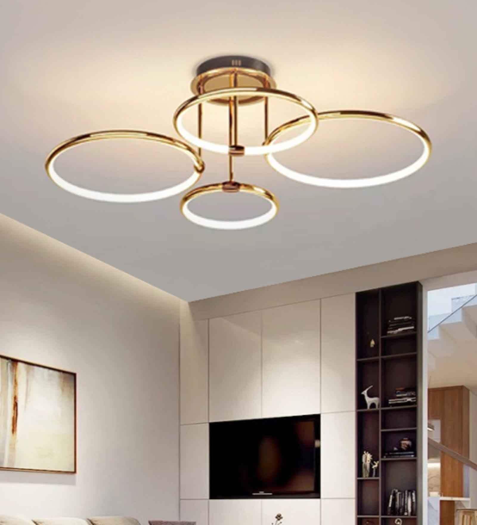 Fame Gold LED Smart Voice Assist Chandelier