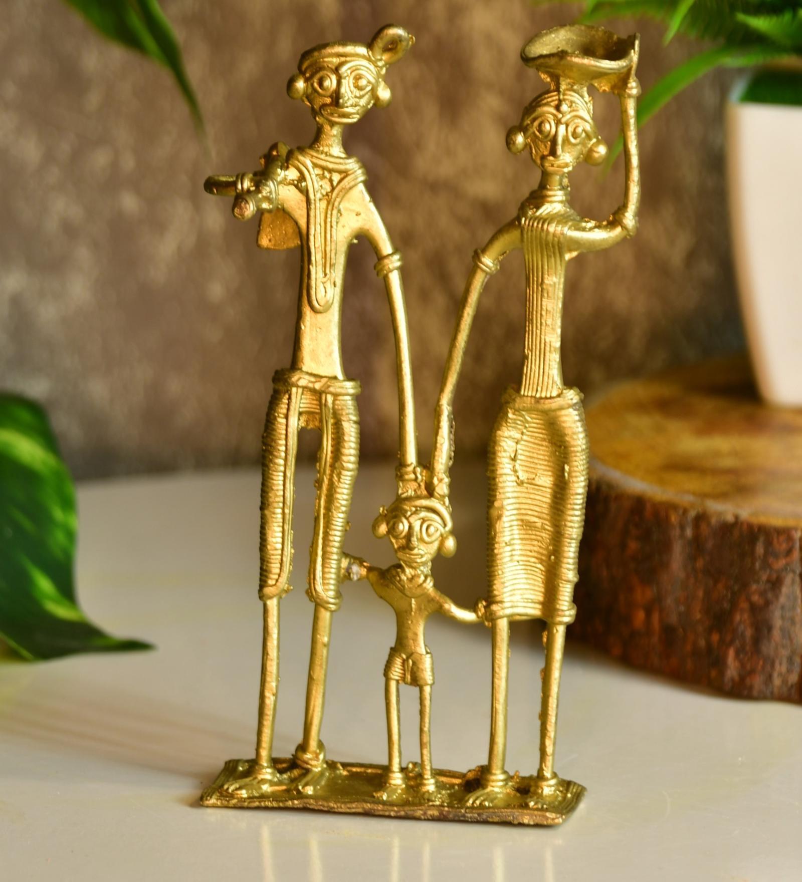 Family first Gold Brass Figurine