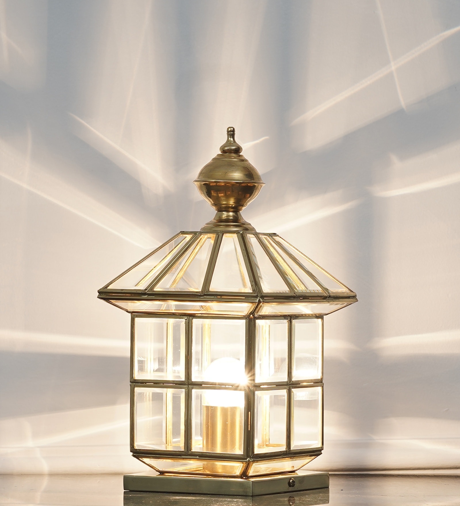 Fanala Brass And Glass Outdoor Light