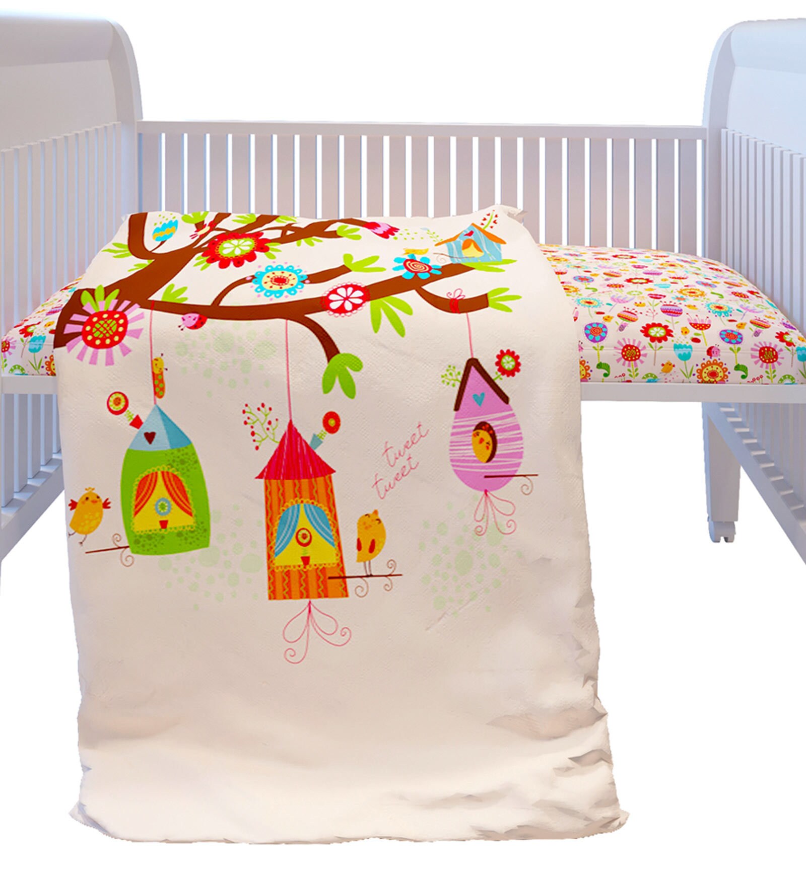 Buy Fancy Fluff Premium Digital Bird Print Comforter by Fancy Fluff at