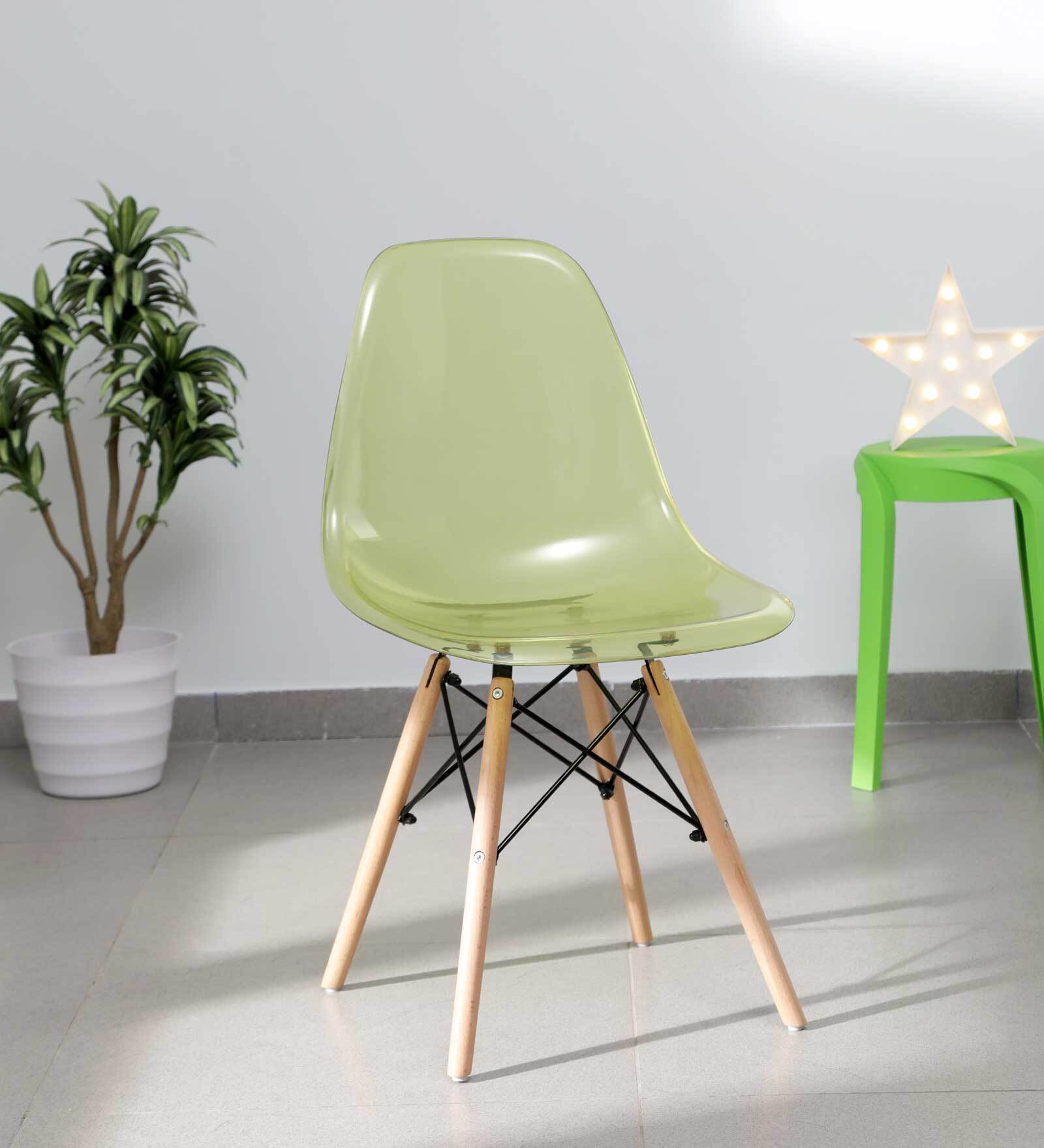 Fansy Plastic Iconic Chair in Yellow Colour