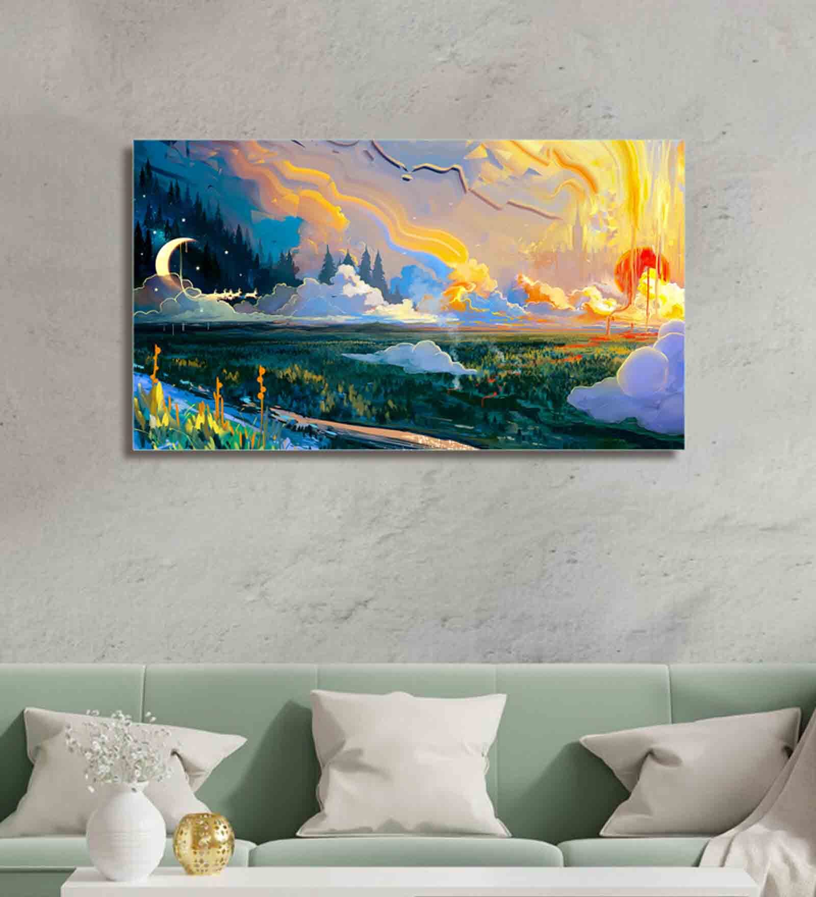 Fantasy Triune Landscape Art Prints