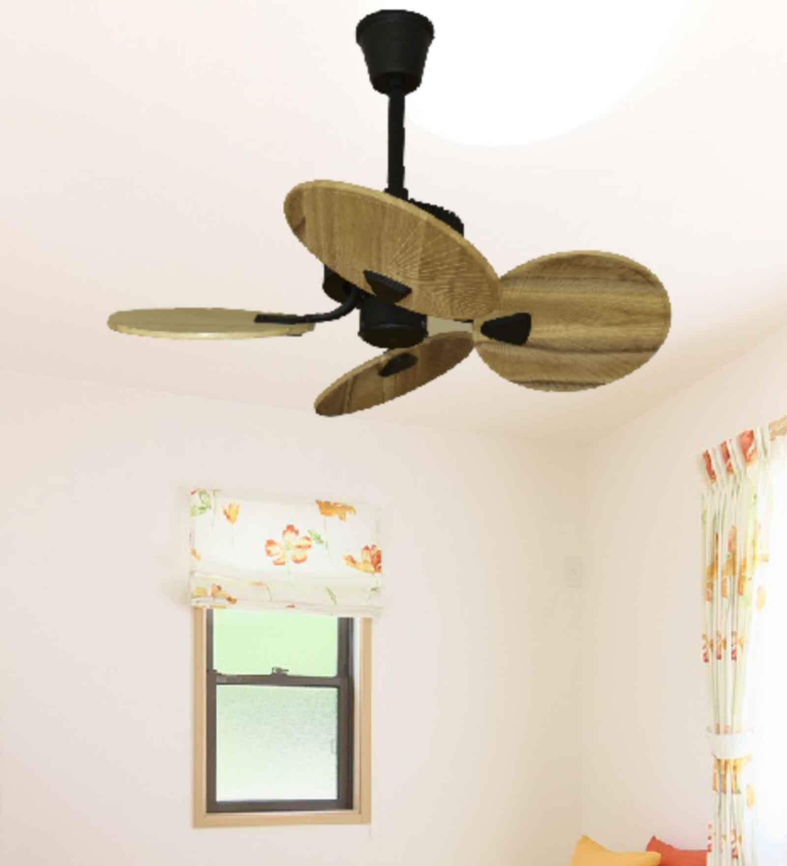 Buy Fanzart Atom 34\ Wall Mounted Fan With 4 x Natural Wooden Blades