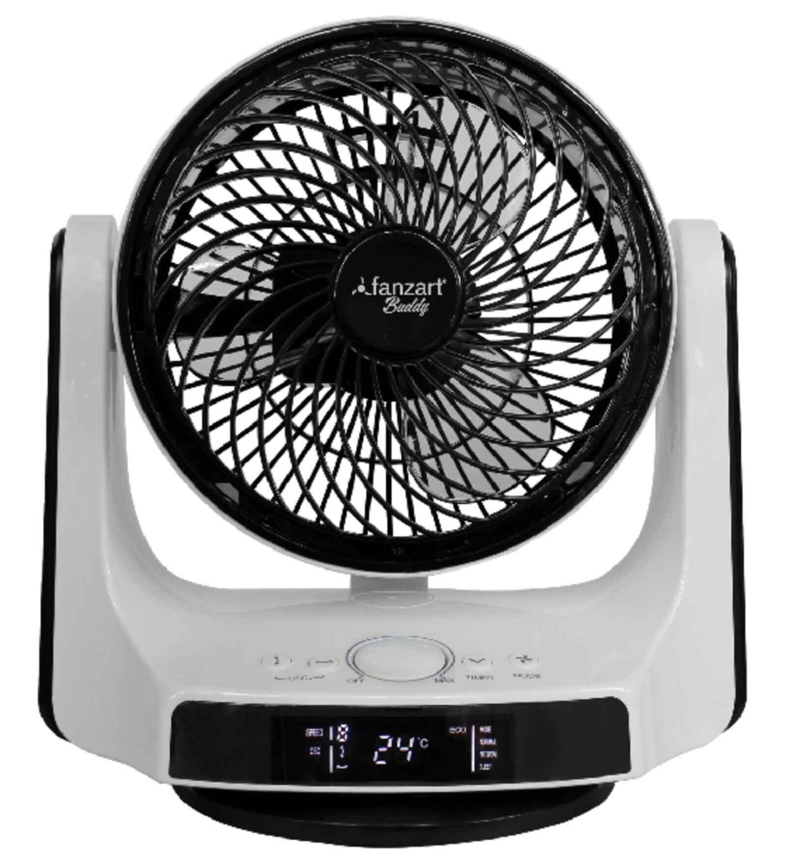 Buy Fanzart Buddy Table Fan with 3D oscillation & Remote Control (Black
