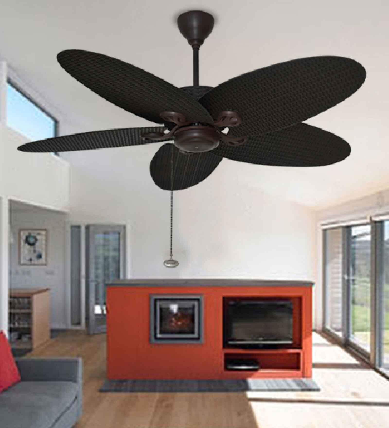Fanzart Caribbean 52'' Ceiling Fan With 5 x Blades & Optional Remote Integration (Coffee Brown)