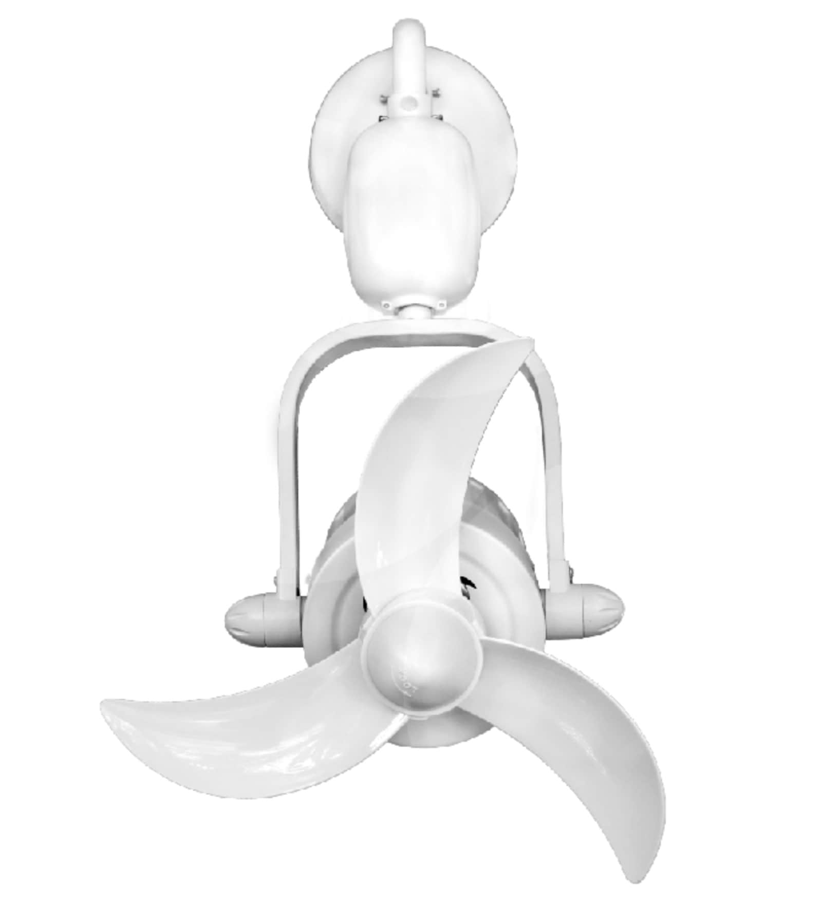 Fanzart Edge 15  Wall Mounted Fan With 3 x ABS Blades & Remote Contol (White)