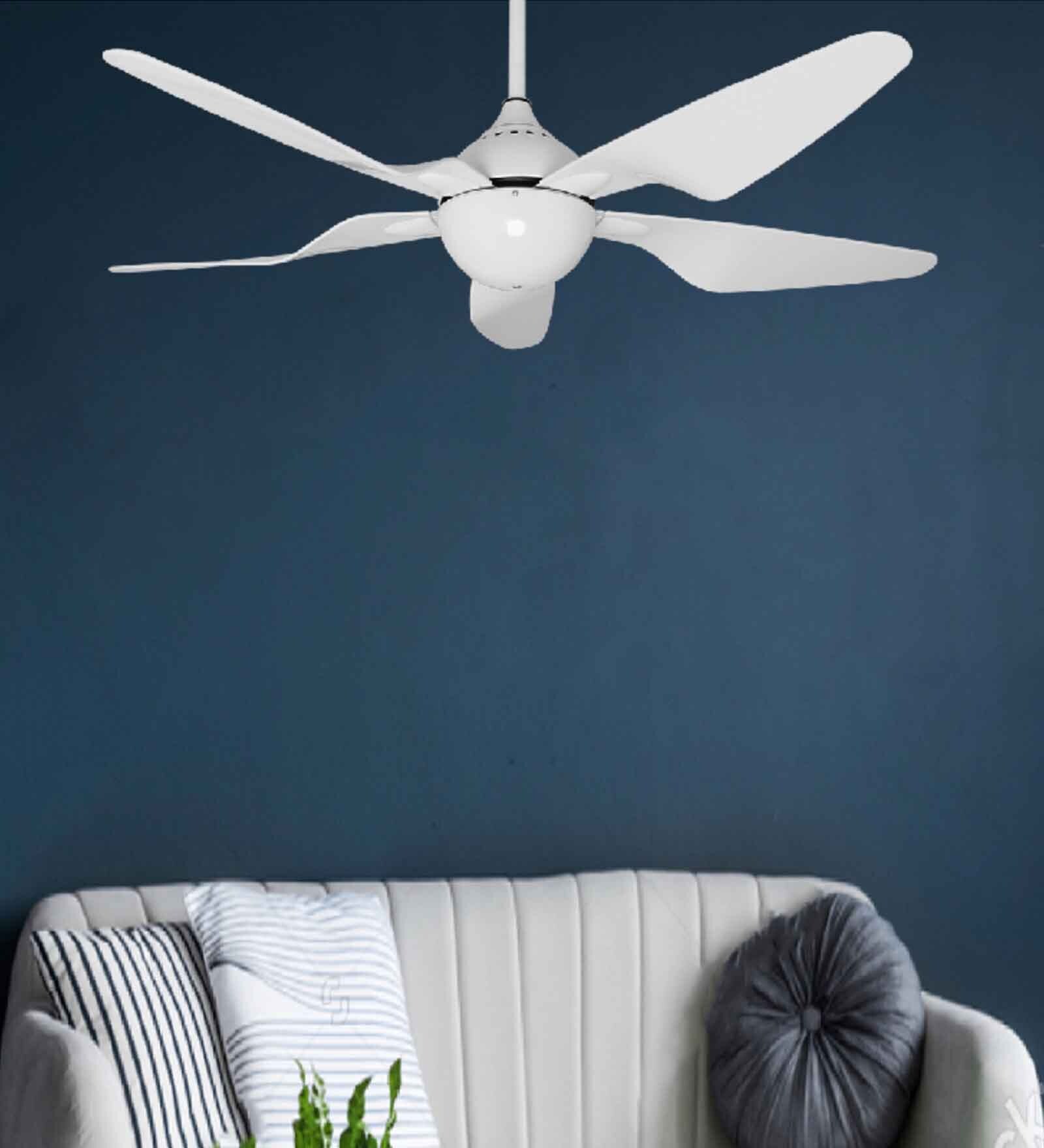 Fanzart Knight- 48  Ceiling Fan With ABS Blades & Optional Remote Control Integration (Glossy White)