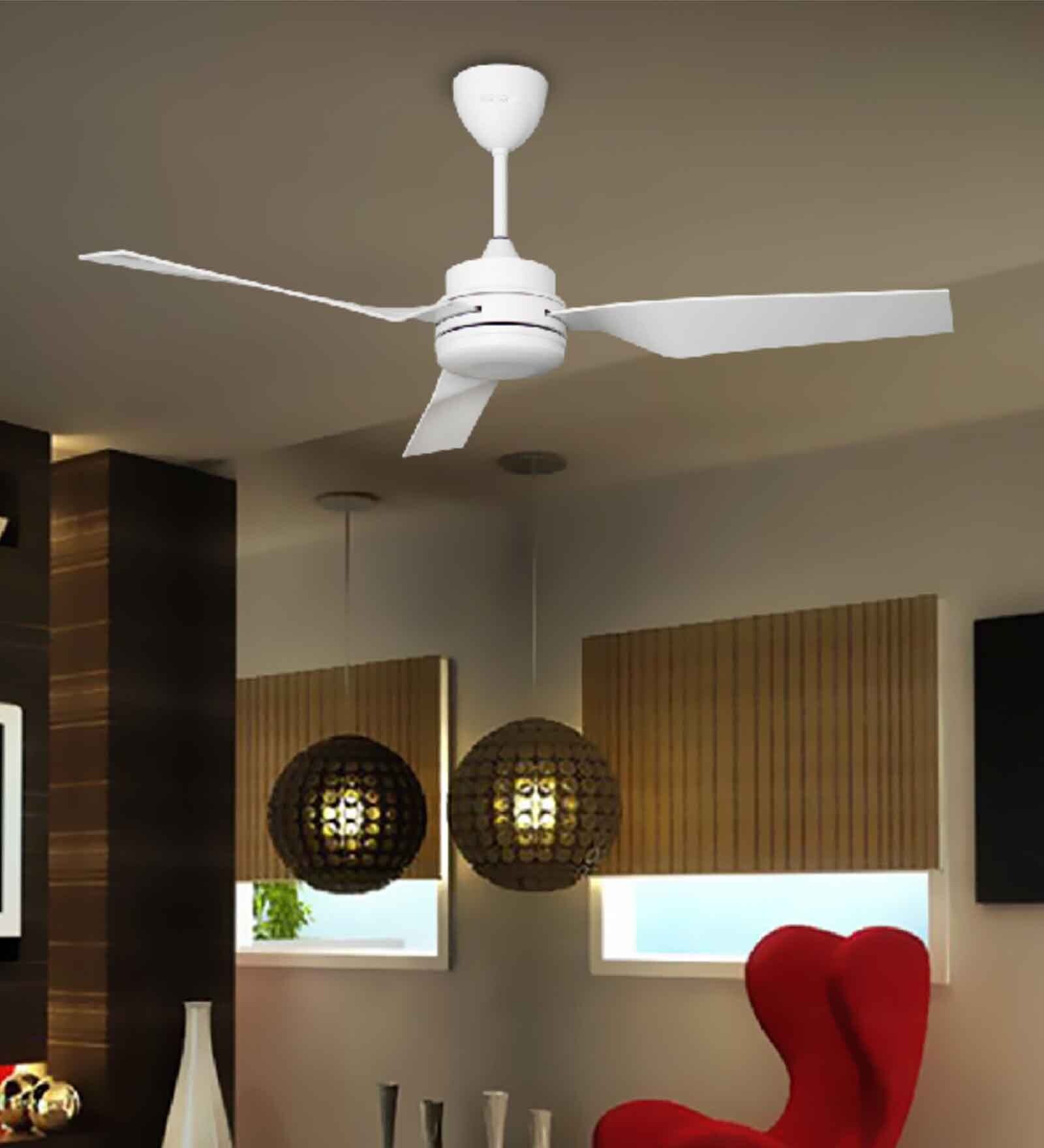 Fanzart Swing 52" Ceiling Fan With 3 x Blades BLDC Motor & Remote Control (Glossy White)