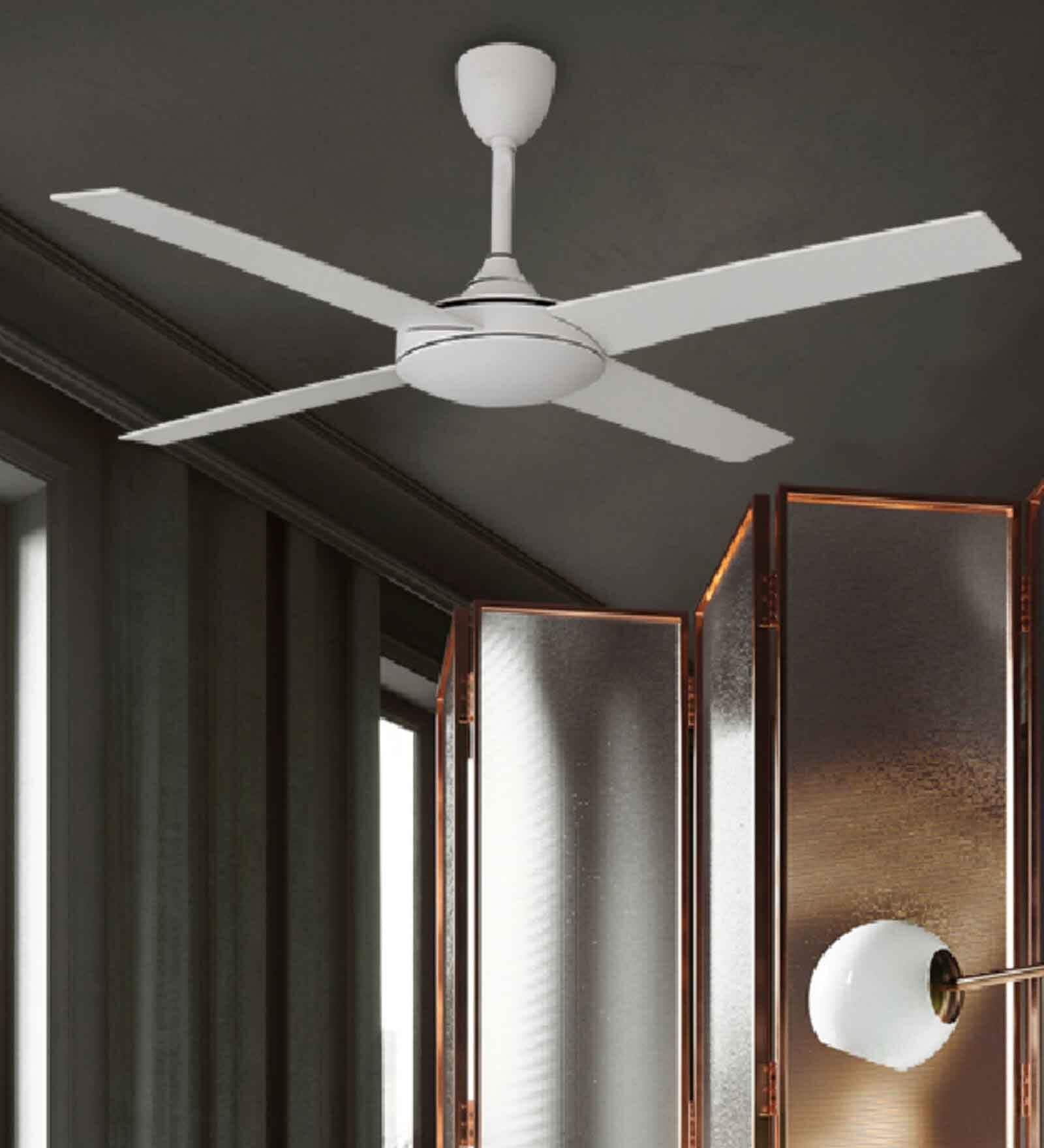 Fanzart Vienna 52" Ceiling Fan With 4 x Blades & Optional Remote Control Integration (White)