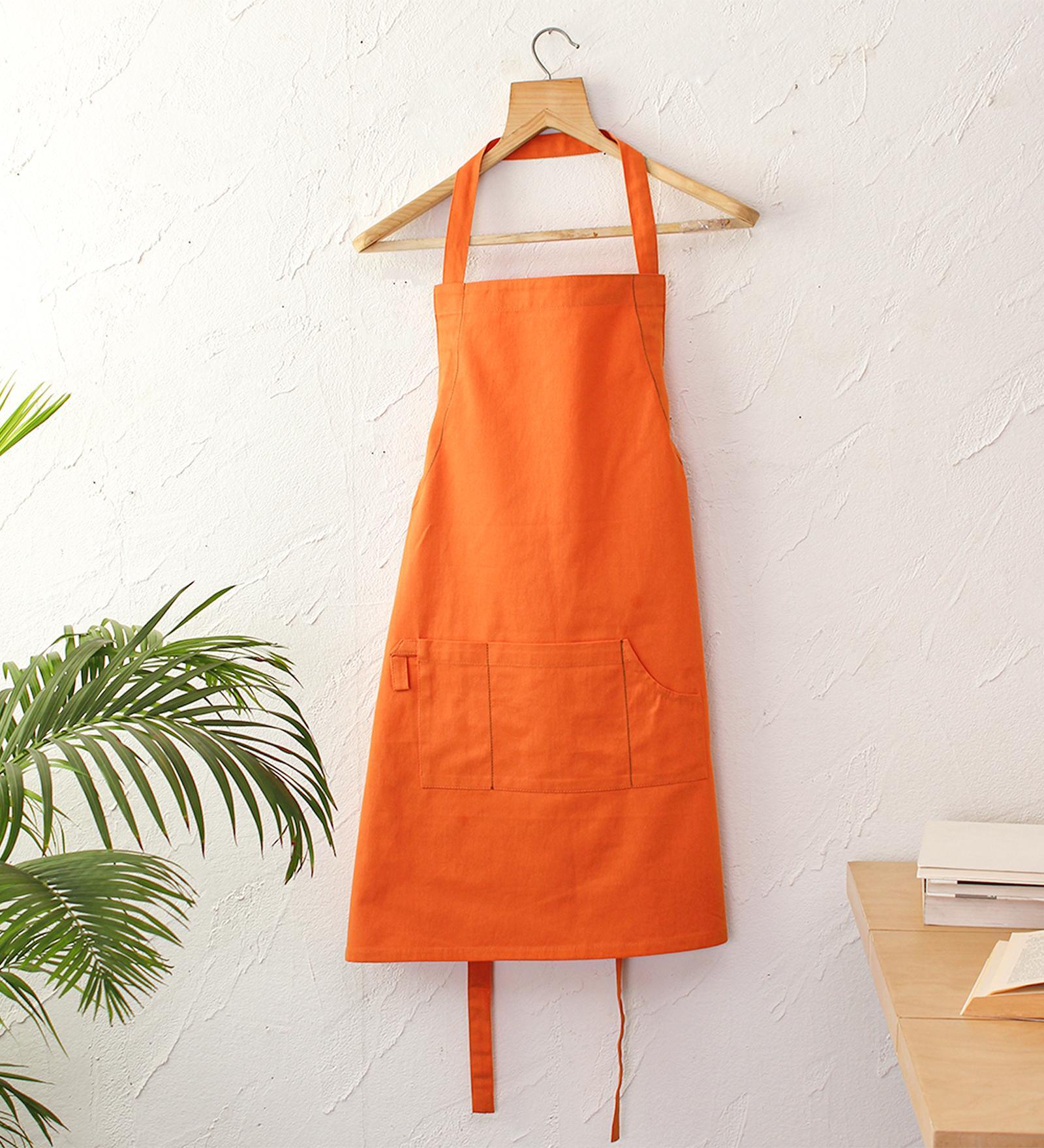 Buy Farmhouse Orange Cotton Apron at 10 OFF by House This Pepperfry