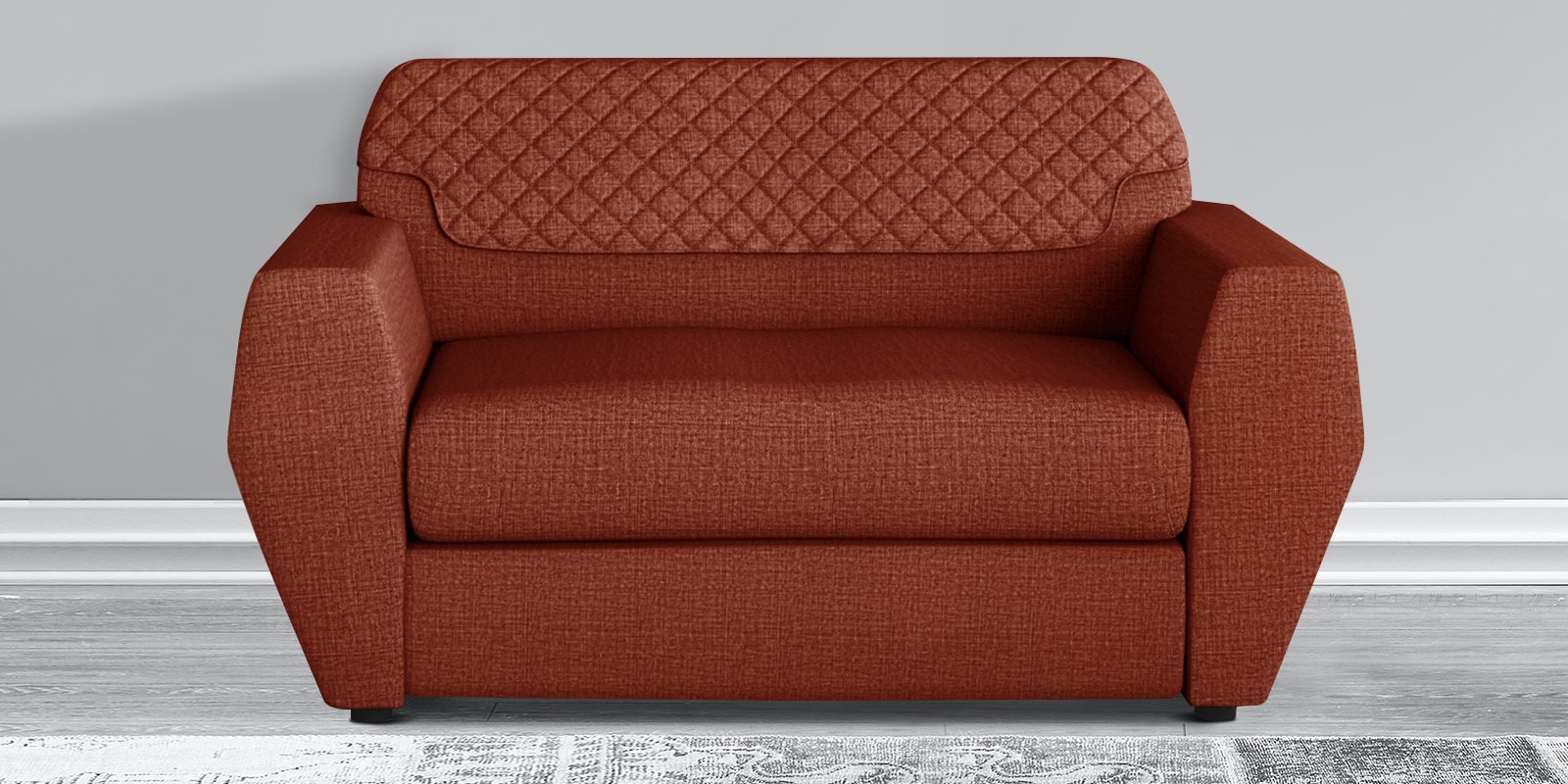 Facet 2 Seater Sofa in Brick Red Colour Facet 2 Seater Sofa in Brick Red Colour