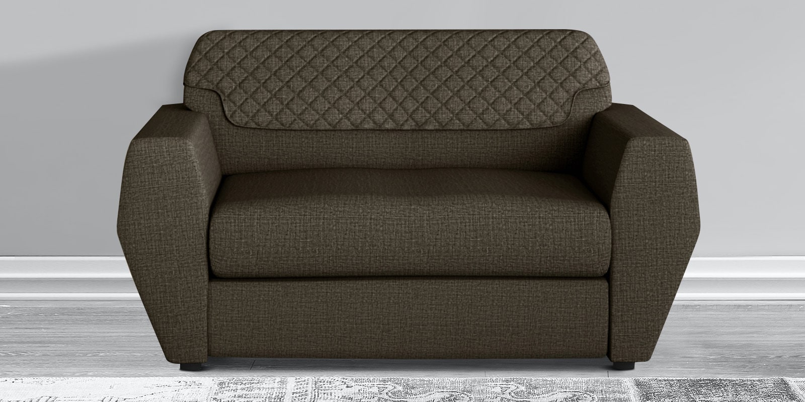 Facet 2 Seater Sofa in Coffee Brown Colour