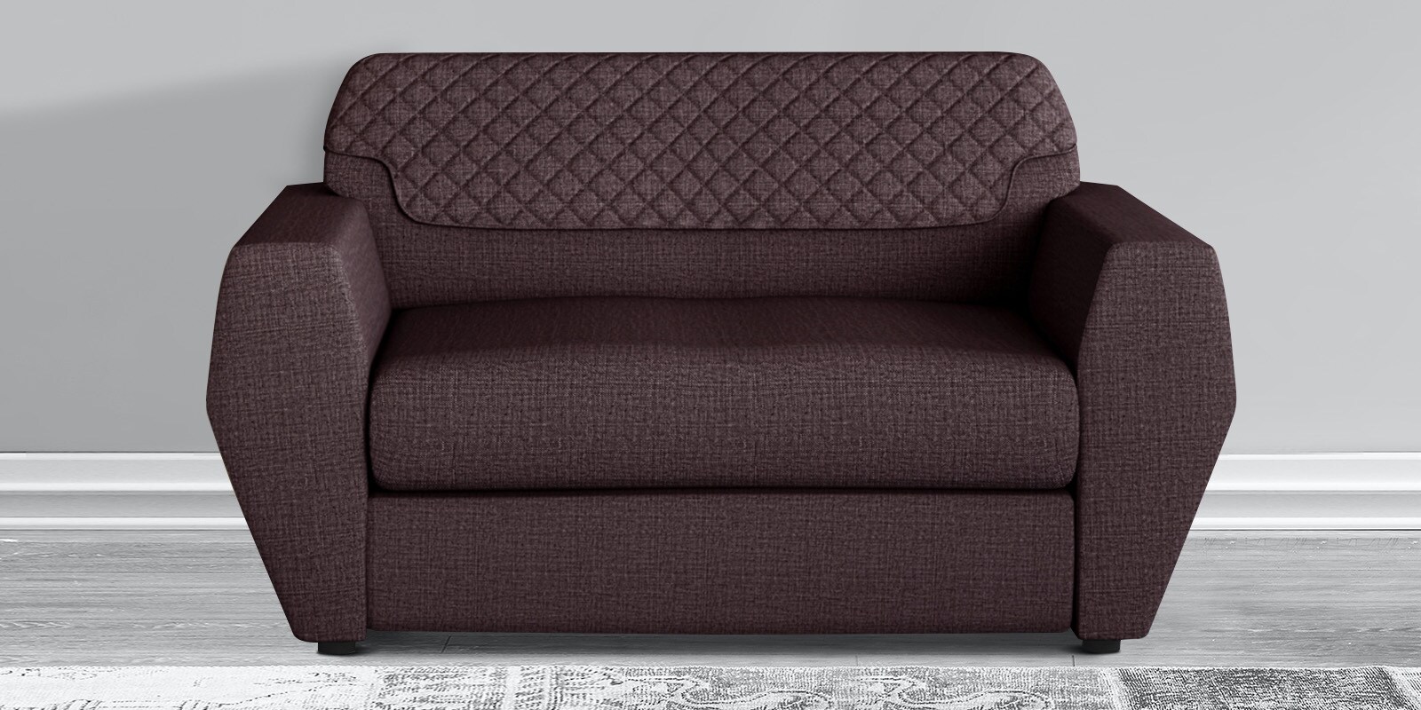 Facet 2 Seater Sofa in Plum Purple Colour