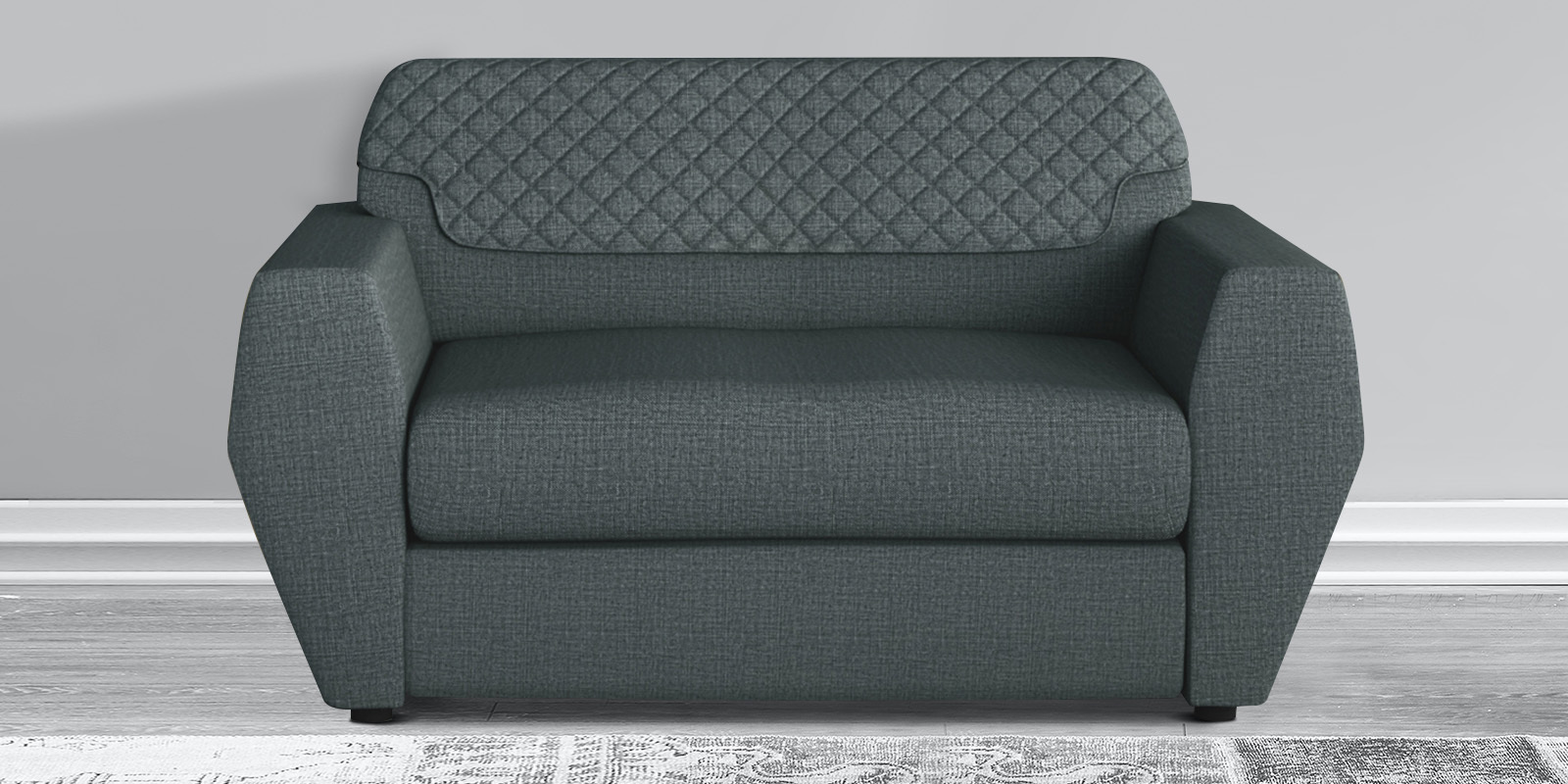 Facet 2 Seater Sofa in Steel Grey Colour Facet 2 Seater Sofa in Steel Grey Colour