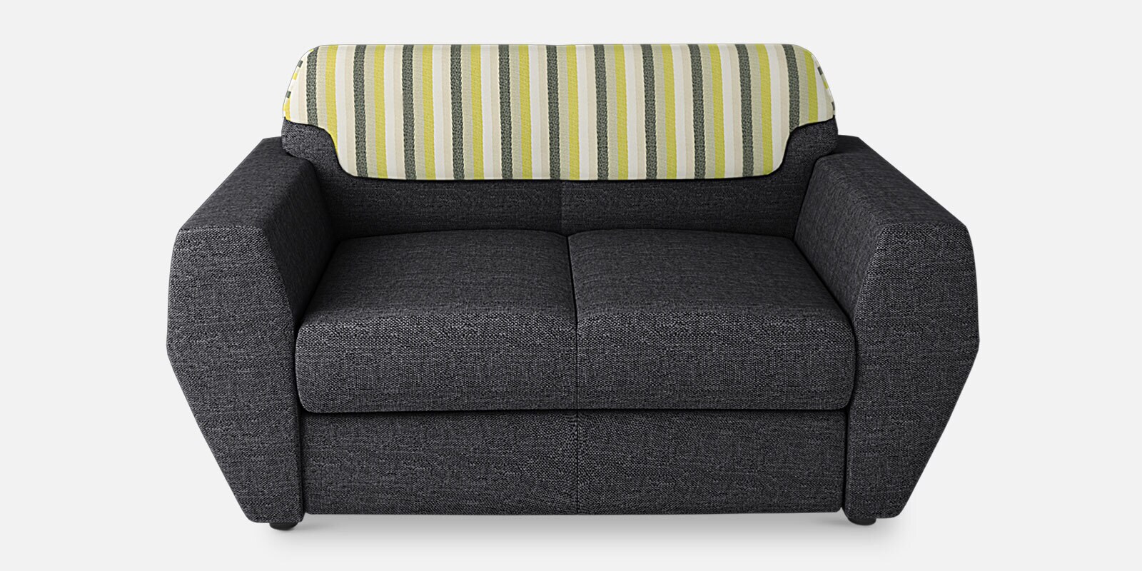 Facet Fabric 2 Seater Sofa in Steel Grey Colour