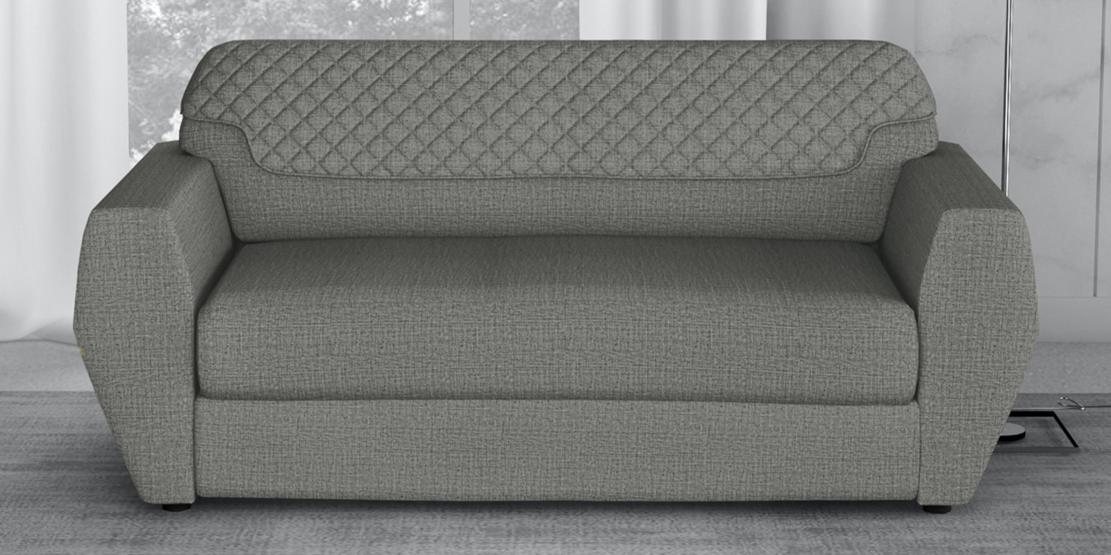Facet 3 Seater Sofa in Cool Grey Colour Facet 3 Seater Sofa in Cool Grey Colour
