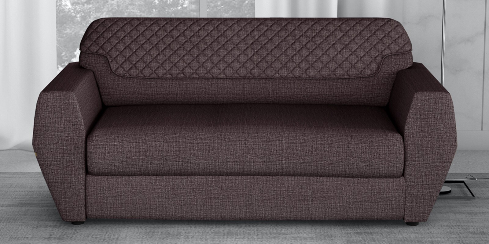 Facet 3 Seater Sofa in Plum Purple Colour Facet 3 Seater Sofa in Plum Purple Colour
