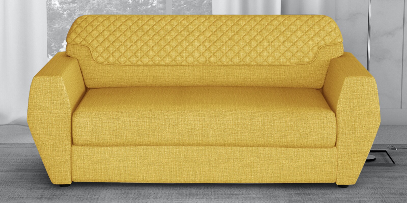 Facet 3 Seater Sofa in Sunshine Yellow Colour