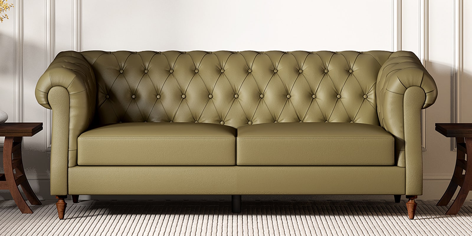 Fairmont 3 Seater Sofa In Green Finish