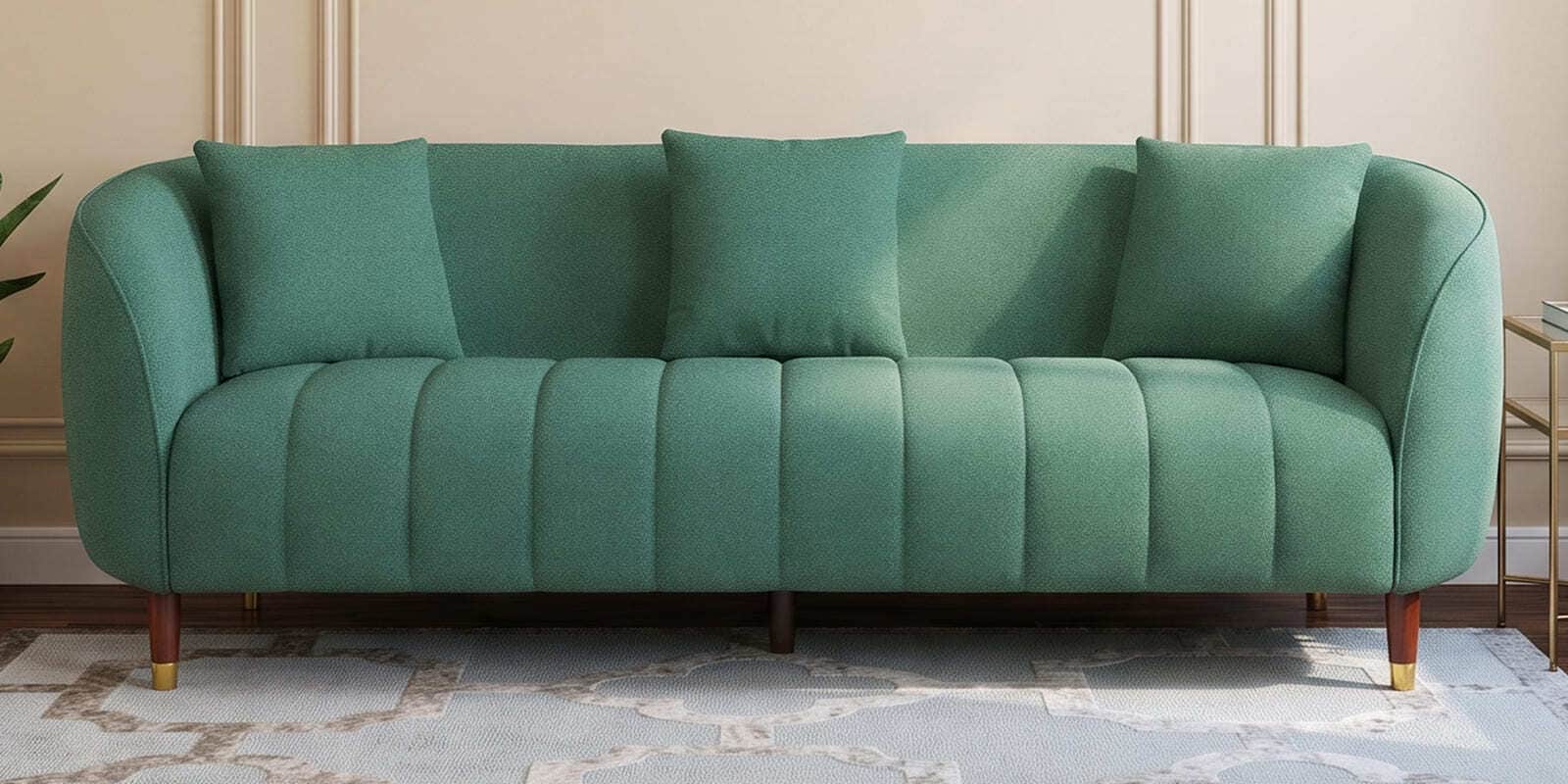 Faro 3 Seater Sofa In Pine Green Colour