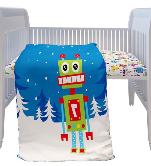 Buy Fancy Fluff Premium Digital Robot Print Comforter Online