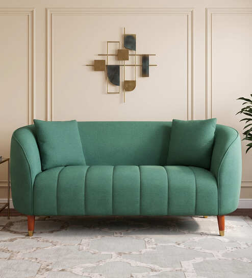 Faro 2 Seater Sofa In Pine Green Colour