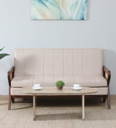 Farum Mango Wood Coffee Table In White Bleach Finish