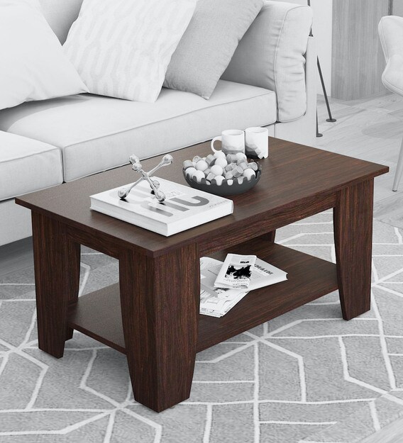 Buy Fara Coffee Table In Choco Walnut Finish By A Globia Creations Online Modern Rectangular Coffee Tables Tables Furniture Pepperfry Product