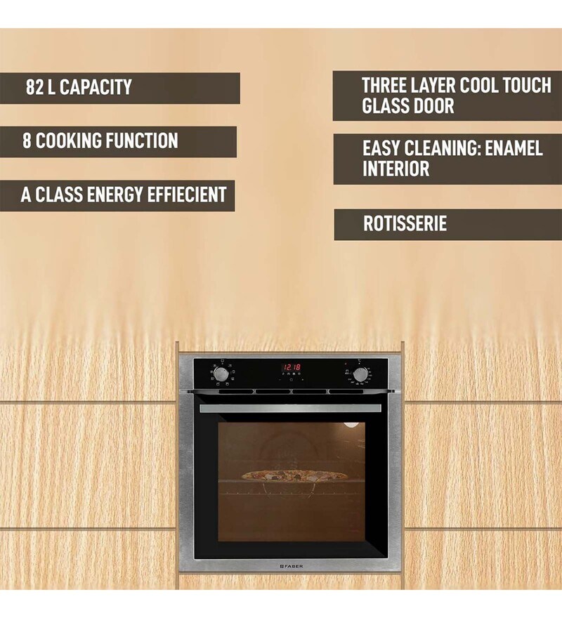 Buy FABER 80L BuiltInOven (FBIO 80L 8F, Black) Online Builtin
