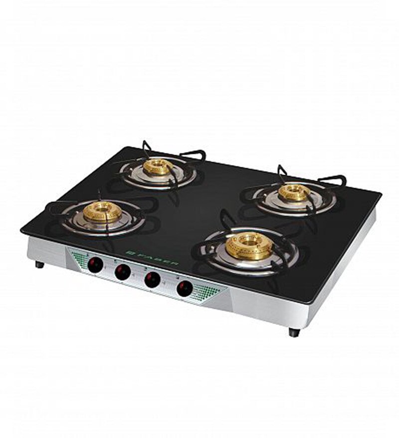 faber gas stove 4 burner glass cooktop
