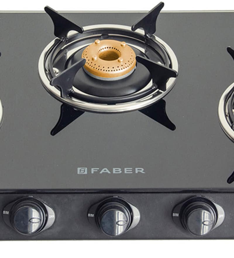 faber glass top gas stove 3 burner