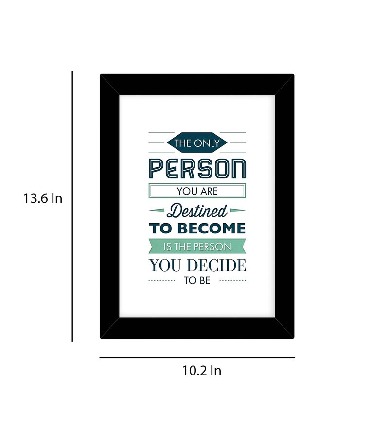 Buy Fabric Inspirational Quote Frame Art Print By Tied Ribbons Online