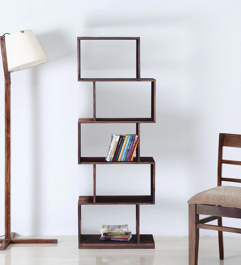 Fairmont Zig Zag Book Shelf In Provincial Teak Finish On Rent