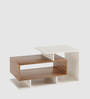 Fabelio Coffee Table In Exotic Teak & Frosty White Finish