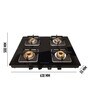 FABER 4 Burner HOB COOKTOP REMO 4BB BK