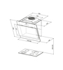 Faber 60 cm 1095 m3h Hood Chimney (Model No: Cocktail 3D T2S2Bk Tc Ltw 60)
