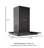Faber 60 cm 1095 m3h Hood Chimney (Model No: Glassy 3D T2S2 Ltw 60 Bk)