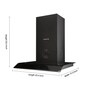 Faber 60 cm 1150 m3h Hood Chimney (Model No: Arco 3D Plus T2S2 Ltw Bk 60)