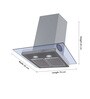 Faber 75 cm 1095 m3h Hood Chimney (Model No: Glassy 3D T2S2 Ltw 75)