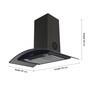Faber 90 cm 1000 m3h Hood Chimney (Model No: Feel Plus 3D T2S2 Bk Tc Ltw 90)
